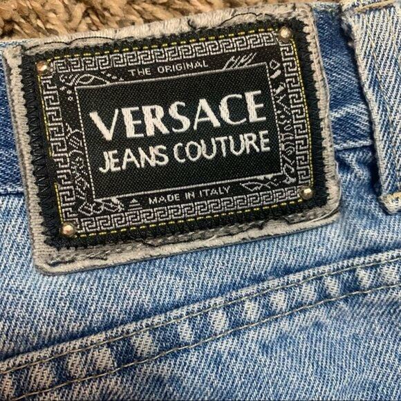 Versace Jeans Couture Distressed Blue denim shorts Size 30 - Picture 4 of 9